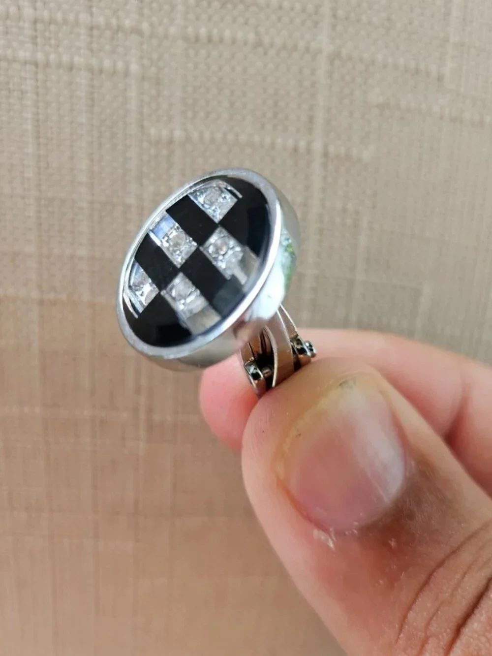 Father Day Gift Cuff lInks Silver/Black Tone Fashion Men Jewelry Round Shape New